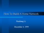How To Build A Home Network
