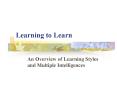 Learning to Learn PowerPoint PPT Presentation