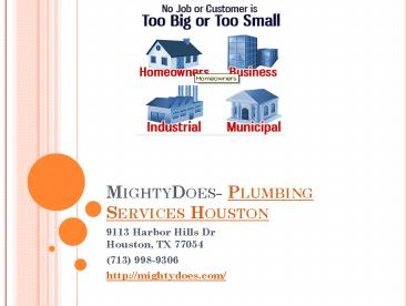 Plumbing Services Houston