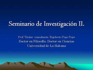 Seminario de Investigaci