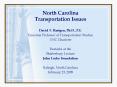 North Carolina Transportation Issues PowerPoint PPT Presentation