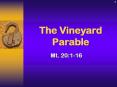 The Vineyard Parable PowerPoint PPT Presentation