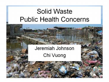 Solid Waste Public Health Concerns
