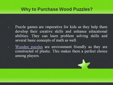 Why to Purchase Wood Puzzles?