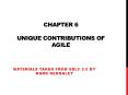 CHAPTER 6 UNIQUE CONTRIBUTIONS OF AGILE PowerPoint PPT Presentation