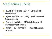 Social Learning Theory