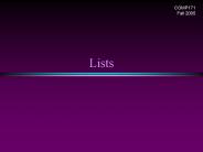 Lists