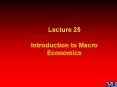 Lecture 25 Introduction to Macro Economics PowerPoint PPT Presentation