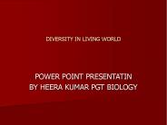 DIVERSITY IN LIVING WORLD