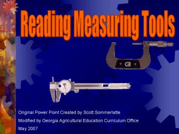 Reading Measuring Tools