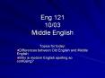 Eng 121 10/03 Middle English PowerPoint PPT Presentation