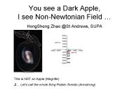 You see a Dark Apple, I see Non-Newtonian Field 