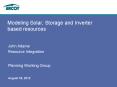 Modeling Solar, Storage and Inverter based resources PowerPoint PPT Presentation