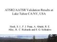 ATSR2/AATSR Validation Results at Lake Tahoe CA/NV, USA PowerPoint PPT Presentation
