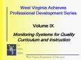 West Virginia Achieves Professional Development Series PowerPoint PPT Presentation