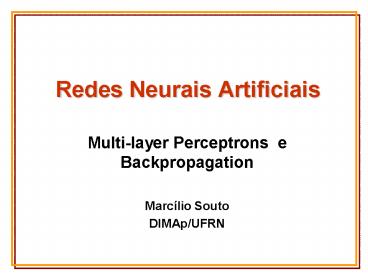 Redes Neurais Artificiais