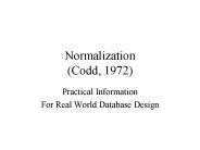 Normalization (Codd, 1972)