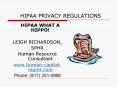 HIPAA PRIVACY REGULATIONS PowerPoint PPT Presentation