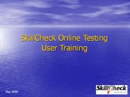 Online Testing Training