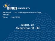 MODUL 22 Separation of HR