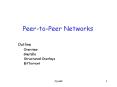 Peer-to-Peer Networks PowerPoint PPT Presentation