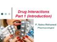 Drug Interactions - Part 1 (General Introduction) PowerPoint PPT Presentation