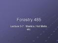 Forestry 485 PowerPoint PPT Presentation