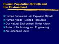Human Population Growth and the Environment PowerPoint PPT Presentation
