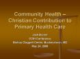 Community Health  PowerPoint PPT Presentation