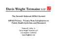 The Seventh National HIPAA Summit HIPAA Privacy: Privacy Rule Compliance on Public Health Activities and Research PowerPoint PPT Presentation
