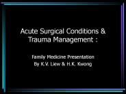 Acute Surgical Conditions