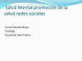 Salud Mental promoci PowerPoint PPT Presentation