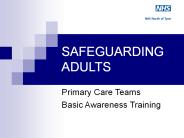 SAFEGUARDING ADULTS