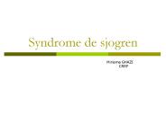 Syndrome de sjogren