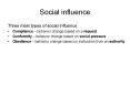 Social influence PowerPoint PPT Presentation