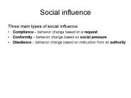 Social influence