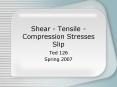 Shear - Tensile - Compression Stresses Slip PowerPoint PPT Presentation