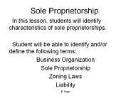 Sole Proprietorship