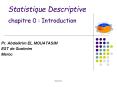 Statistique Descriptive chapitre 0 : Introduction PowerPoint PPT Presentation