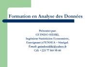 Formation en Analyse des Donn