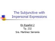 The Subjunctive with Impersonal Expressions