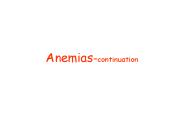 Anemias-continuation
