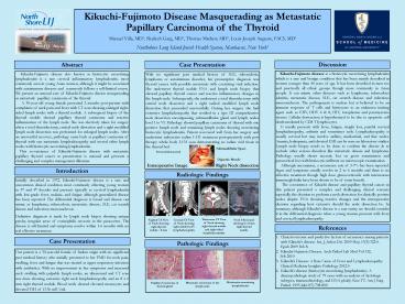 Kikuchi-Fujimoto Disease Masquerading as Metastatic Papillary Carcinoma of the Thyroid