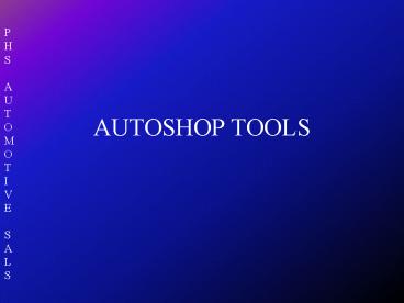 AUTOSHOP TOOLS