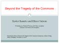 Beyond the Tragedy of the Commons PowerPoint PPT Presentation