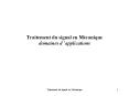 Traitement du signal en M PowerPoint PPT Presentation