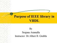 Purpose of IEEE library in VHDL