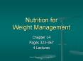 Nutrition for Weight Management PowerPoint PPT Presentation
