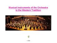 Musical Instruments of the Orchestra in the Western Tradition