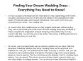 Finding Your Dream Wedding Dress PowerPoint PPT Presentation